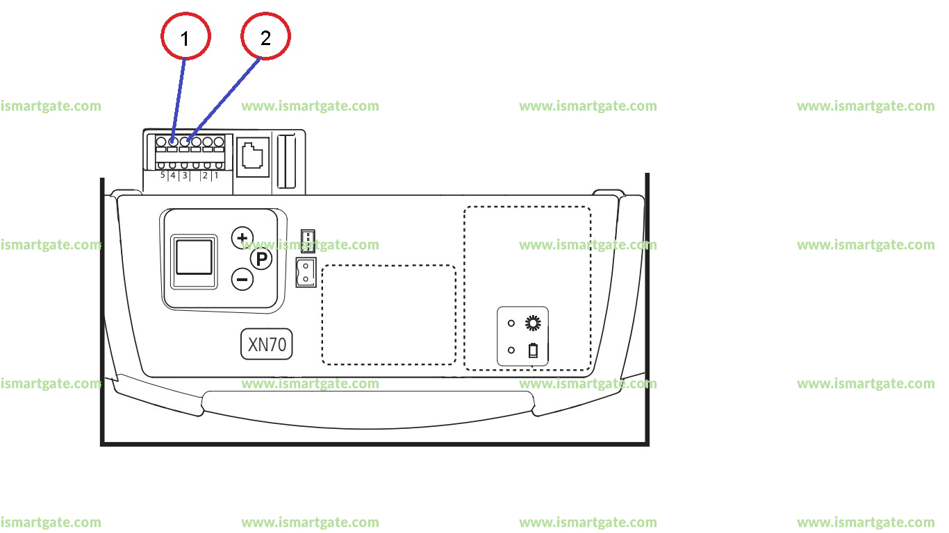 Wiring diagram for Marantec Garage Door Openers Synergy 380
